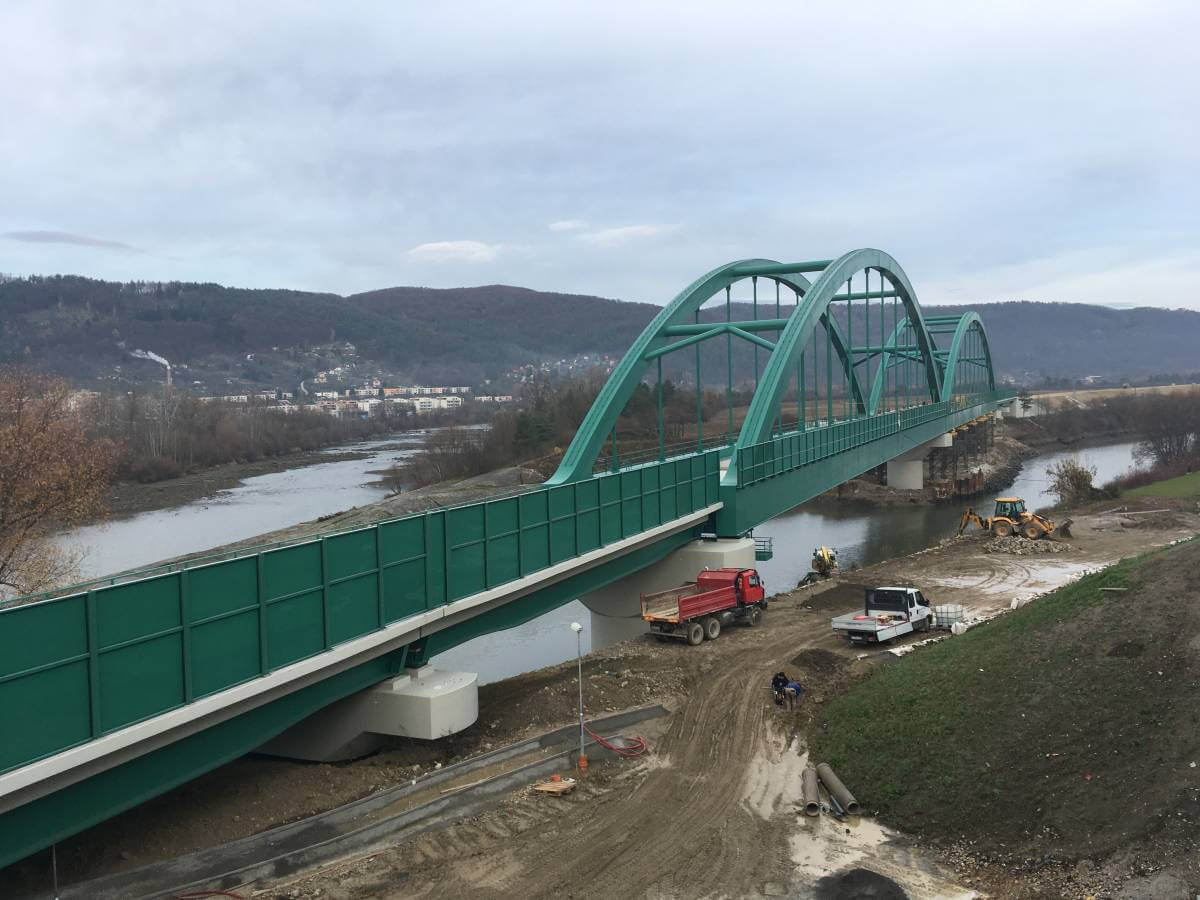 Most po dokončení montáže